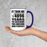 64th Birthday Took Square Root of 4096 Years To Awesome - 15oz Accent Mug Purple