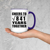 29th Anniversary Cheers To Square Root of 841 Years Together - 15oz Accent Mug Purple