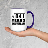 29th Anniversary Square Root of 841 Years Anniversary - 15oz Accent Mug Purple