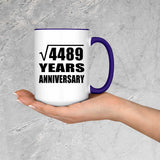 67th Anniversary Square Root of 4489 Years Anniversary - 15oz Accent Mug Purple