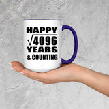 Happy 64th Anniversary Square Root of 4096 Years & Counting - 15oz Accent Mug Purple