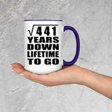 21st Anniversary Square Root of 441 Years Lifetime To Go - 15oz Accent Mug Purple