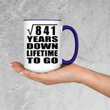 29th Anniversary Square Root of 841 Years Lifetime To Go - 15oz Accent Mug Purple
