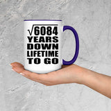 78th Anniversary Square Root of 6084 Years Lifetime To Go - 15oz Accent Mug Purple