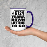 82nd Anniversary Square Root of 6724 Years Lifetime To Go - 15oz Accent Mug Purple