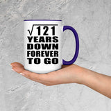11th Anniversary Square Root of 121 Years Down Forever To Go - 15oz Accent Mug Purple