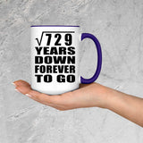 27th Anniversary Square Root of 729 Years Down Forever To Go - 15oz Accent Mug Purple