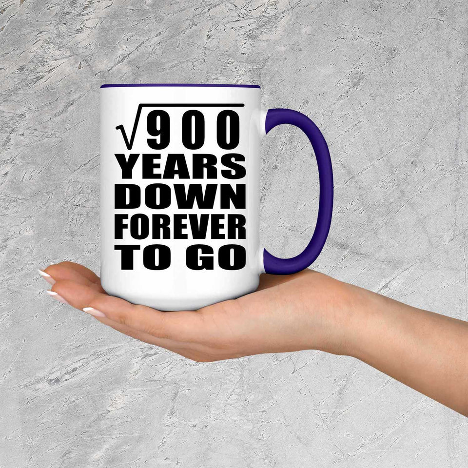 30th Anniversary Square Root of 900 Years Down Forever To Go - 15oz Accent Mug Purple