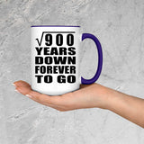 30th Anniversary Square Root of 900 Years Down Forever To Go - 15oz Accent Mug Purple