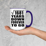 41st Anniversary Square Root of 1681 Years Down Forever To Go - 15oz Accent Mug Purple