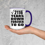46th Anniversary Square Root of 2116 Years Down Forever To Go - 15oz Accent Mug Purple