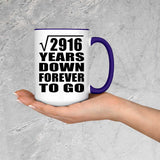 54th Anniversary Square Root of 2916 Years Down Forever To Go - 15oz Accent Mug Purple