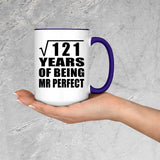 11th Anniversary Square Root of 121 Years of Mr Perfect - 15oz Accent Mug Purple