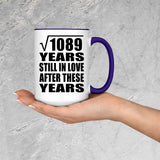 33rd Anniversary Square Root of 1089 Years Still In Love - 15oz Accent Mug Purple