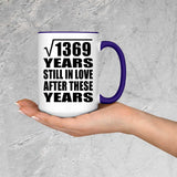 37th Anniversary Square Root of 1369 Years Still In Love - 15oz Accent Mug Purple