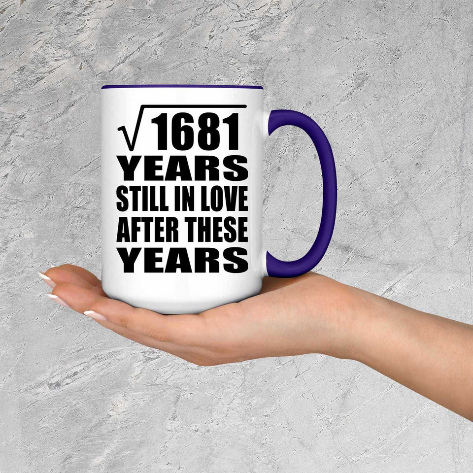 41st Anniversary Square Root of 1681 Years Still In Love - 15oz Accent Mug Purple