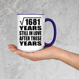 41st Anniversary Square Root of 1681 Years Still In Love - 15oz Accent Mug Purple