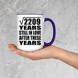 47th Anniversary Square Root of 2209 Years Still In Love - 15oz Accent Mug Purple