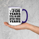 56th Anniversary Square Root of 3136 Years Still In Love - 15oz Accent Mug Purple