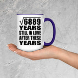 83rd Anniversary Square Root of 6889 Years Still In Love - 15oz Accent Mug Purple