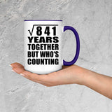 29th Anniversary Square Root of 841 Years Who's Counting - 15oz Accent Mug Purple