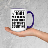 41st Anniversary Square Root of 1681 Years Who's Counting - 15oz Accent Mug Purple