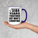 72nd Anniversary Square Root of 5184 Years Who's Counting - 15oz Accent Mug Purple
