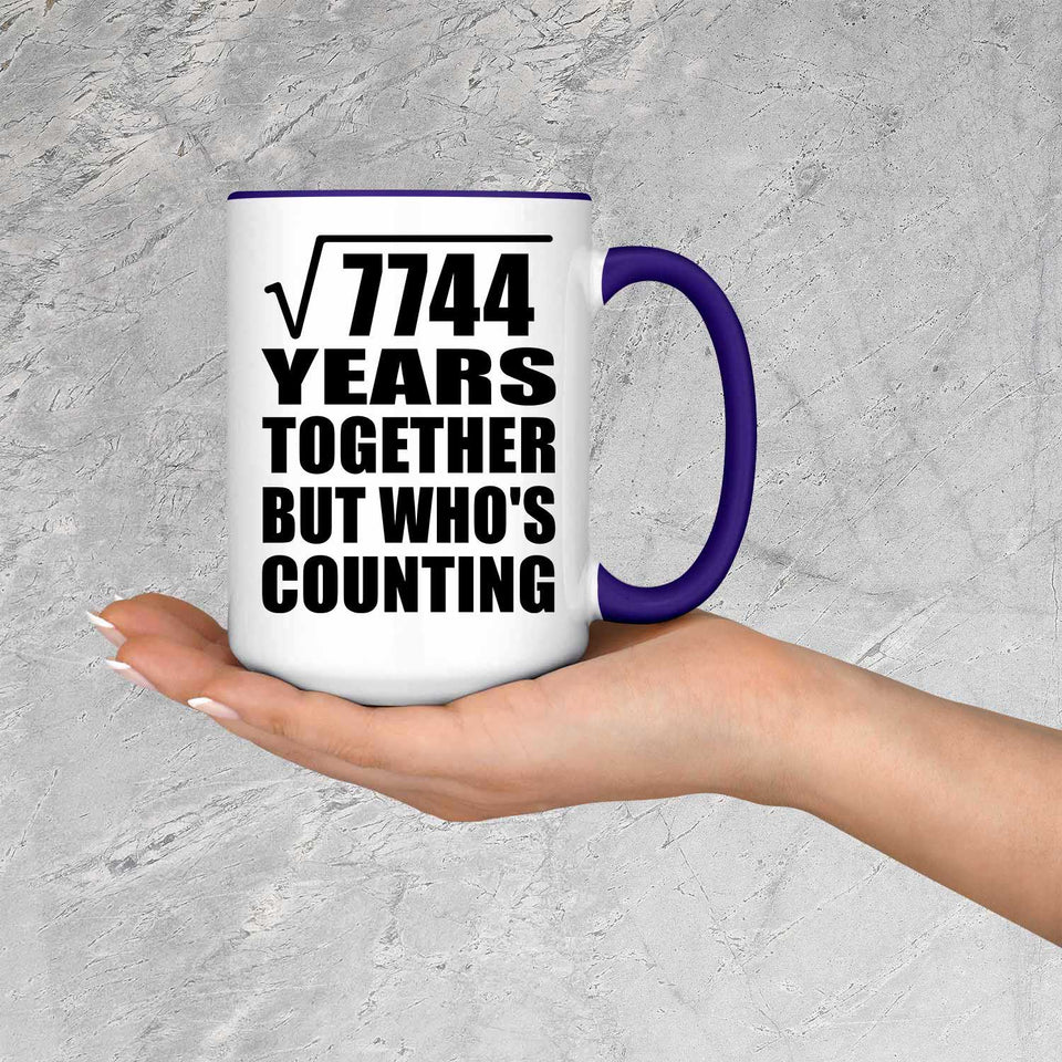 88th Anniversary Square Root of 7744 Years Who's Counting - 15oz Accent Mug Purple