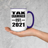 Tax Examiner Established EST. 2021 - 15oz Accent Mug Purple