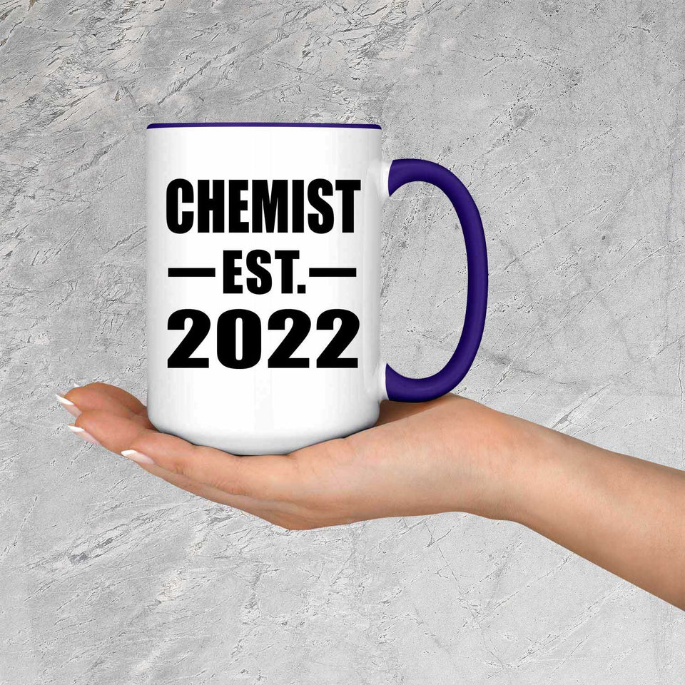 Chemist Established EST. 2022 - 15oz Accent Mug Purple