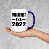 Podiatrist Established EST. 2022 - 15oz Accent Mug Purple