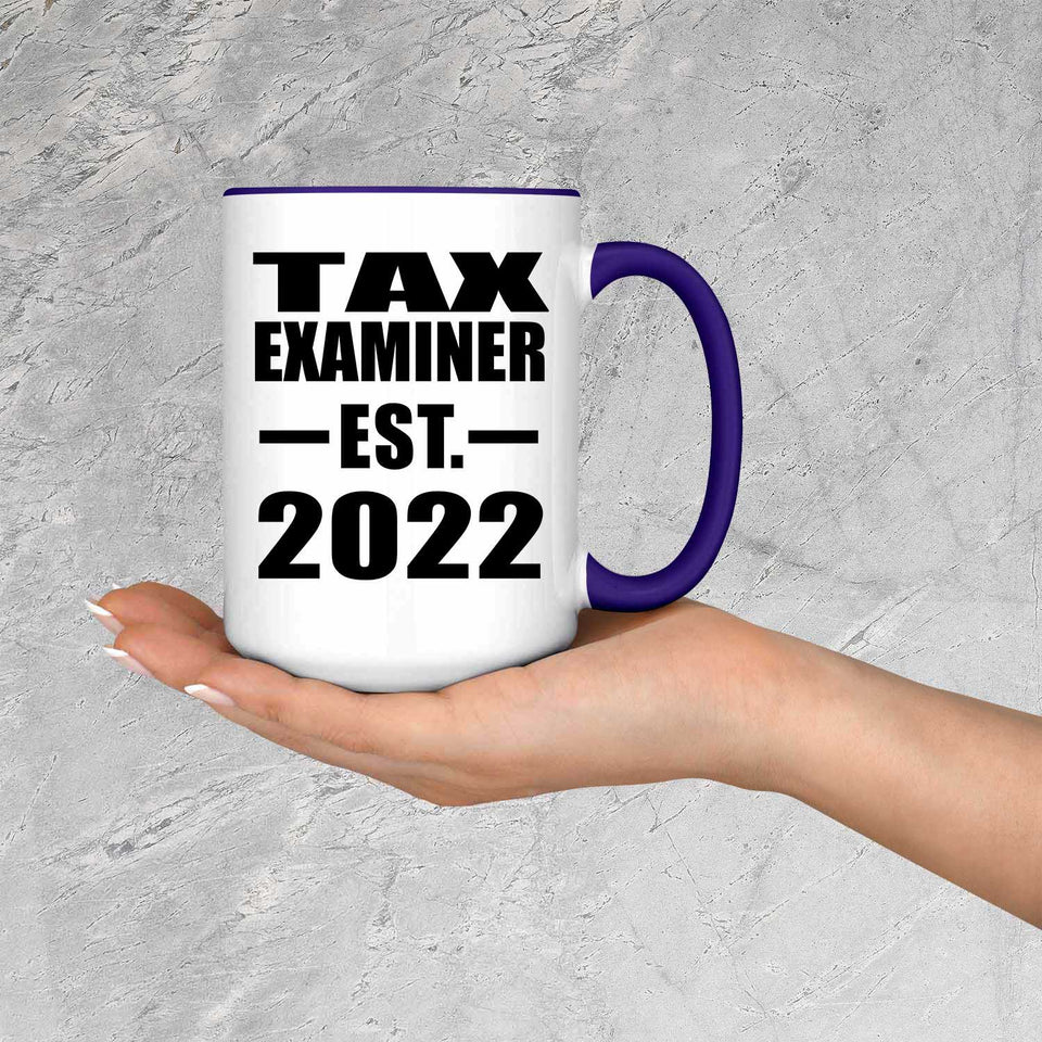 Tax Examiner Established EST. 2022 - 15oz Accent Mug Purple