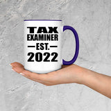 Tax Examiner Established EST. 2022 - 15oz Accent Mug Purple
