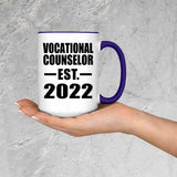 Vocational Counselor Established EST. 2022 - 15oz Accent Mug Purple