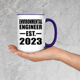 Environmental Engineer Established EST. 2023 - 15oz Accent Mug Purple