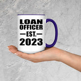 Loan Officer Established EST. 2023 - 15oz Accent Mug Purple