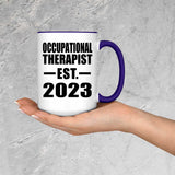 Occupational Therapist Established EST. 2023 - 15oz Accent Mug Purple