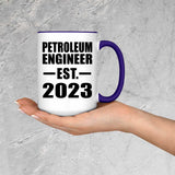 Petroleum Engineer Established EST. 2023 - 15oz Accent Mug Purple