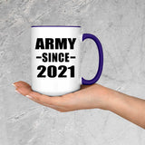 Army Since 2021 - 15oz Accent Mug Purple