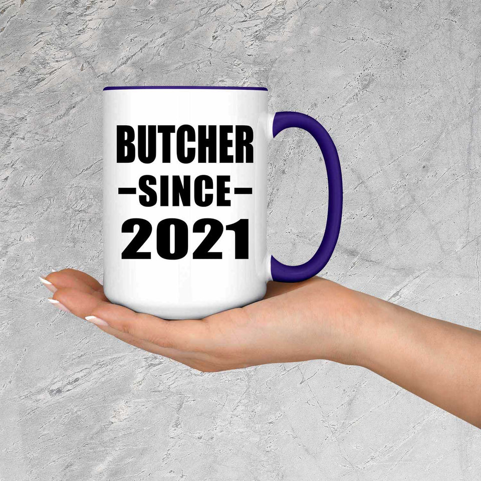 Butcher Since 2021 - 15oz Accent Mug Purple