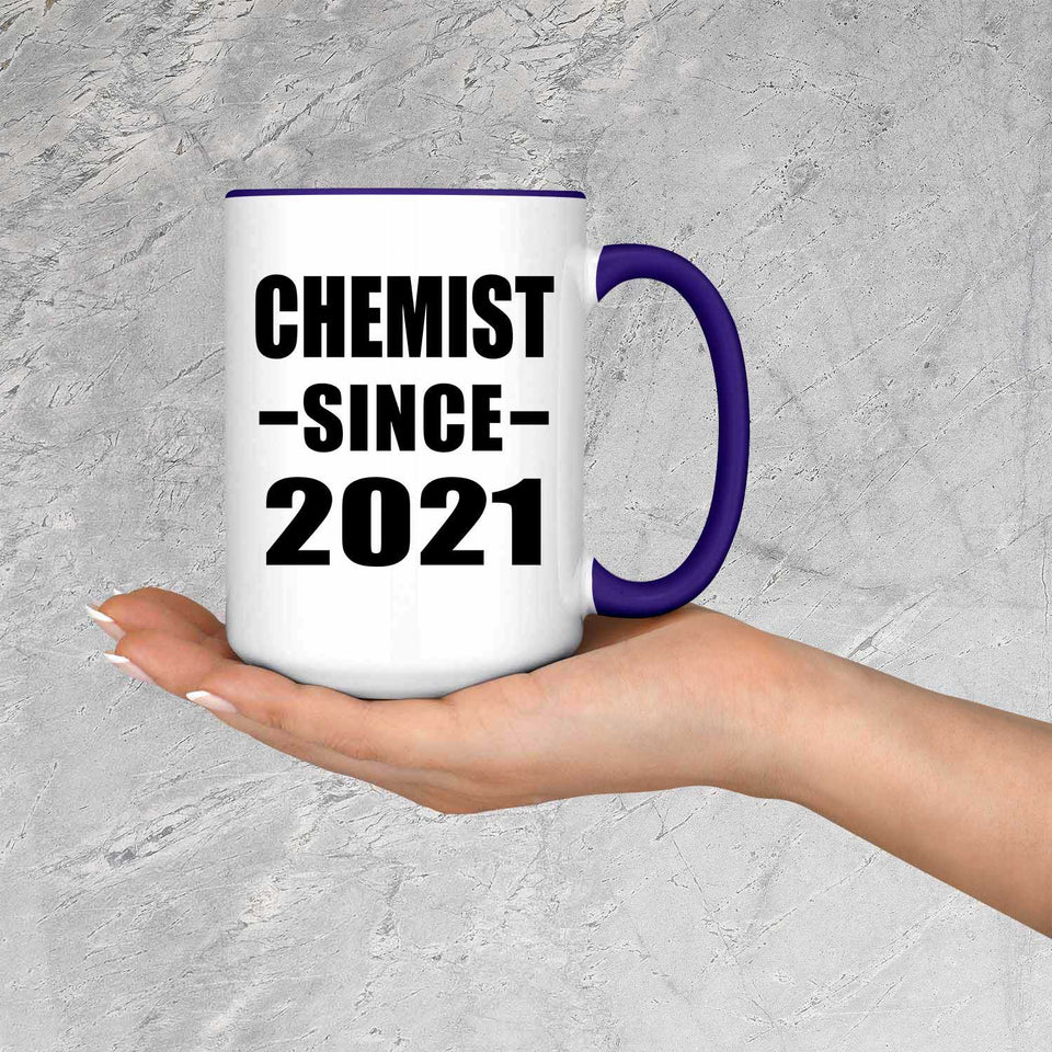 Chemist Since 2021 - 15oz Accent Mug Purple