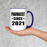 Pharmacist Since 2021 - 15oz Accent Mug Purple