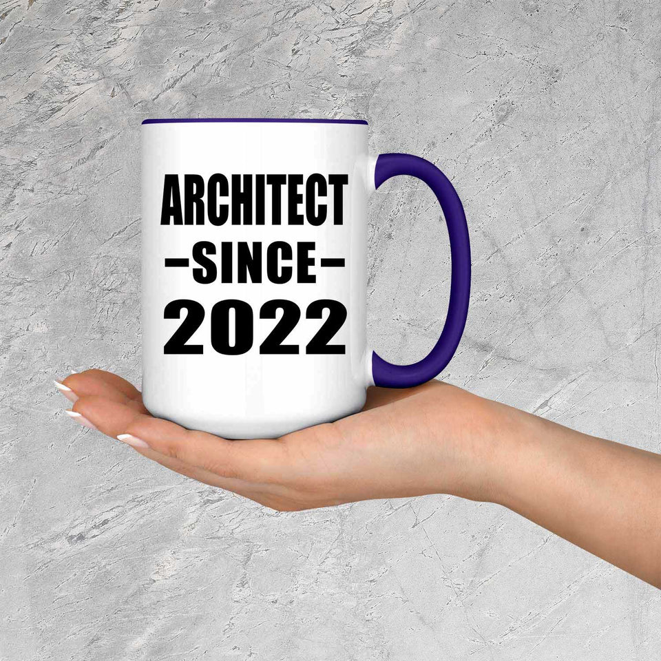 Architect Since 2022 - 15oz Accent Mug Purple