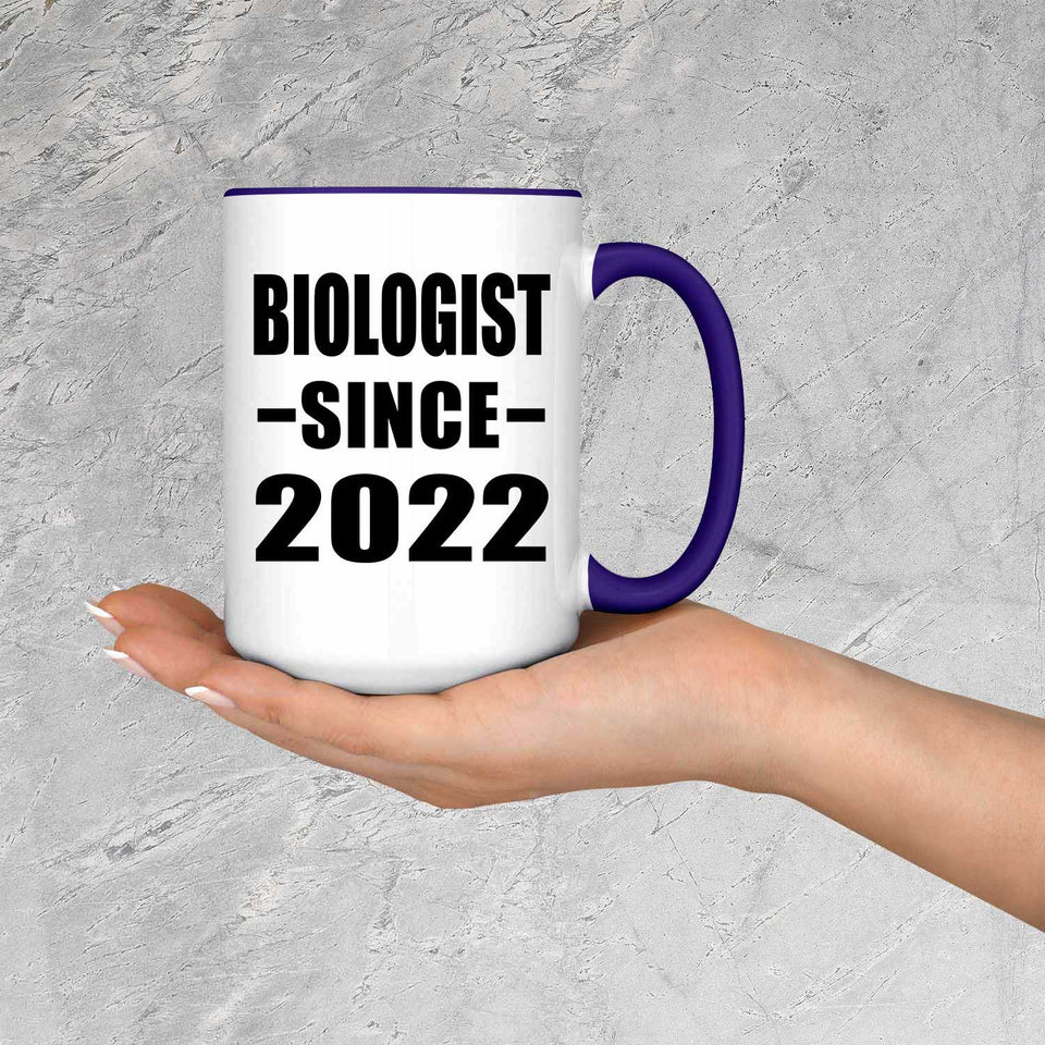 Biologist Since 2022 - 15oz Accent Mug Purple