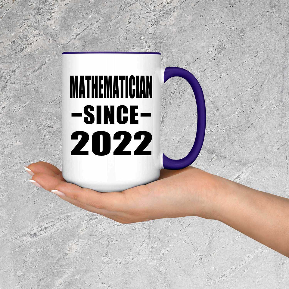 Mathematician Since 2022 - 15oz Accent Mug Purple