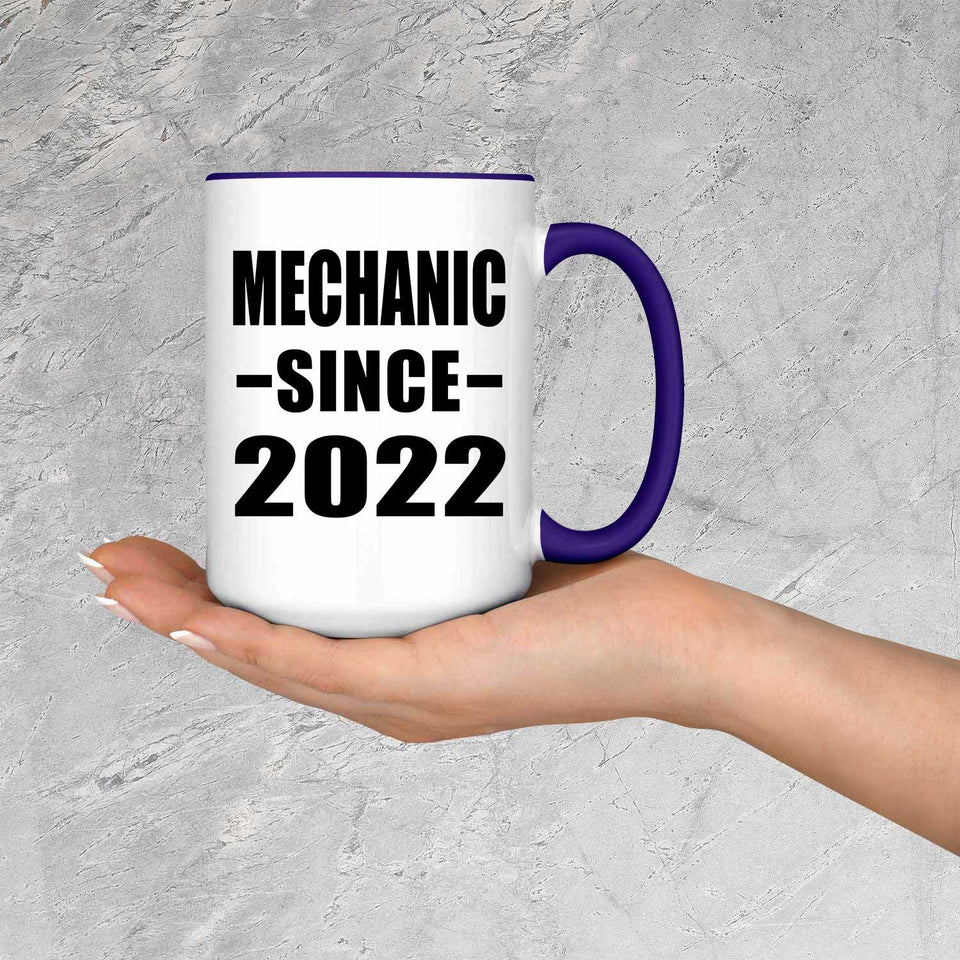 Mechanic Since 2022 - 15oz Accent Mug Purple