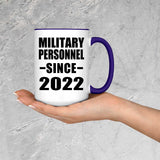 Military Personnel Since 2022 - 15oz Accent Mug Purple