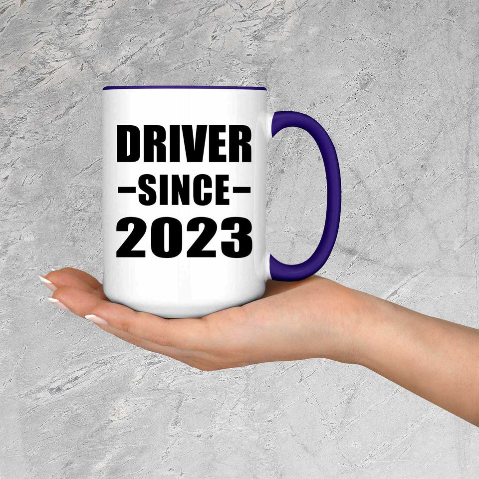 Driver Since 2023 - 15oz Accent Mug Purple