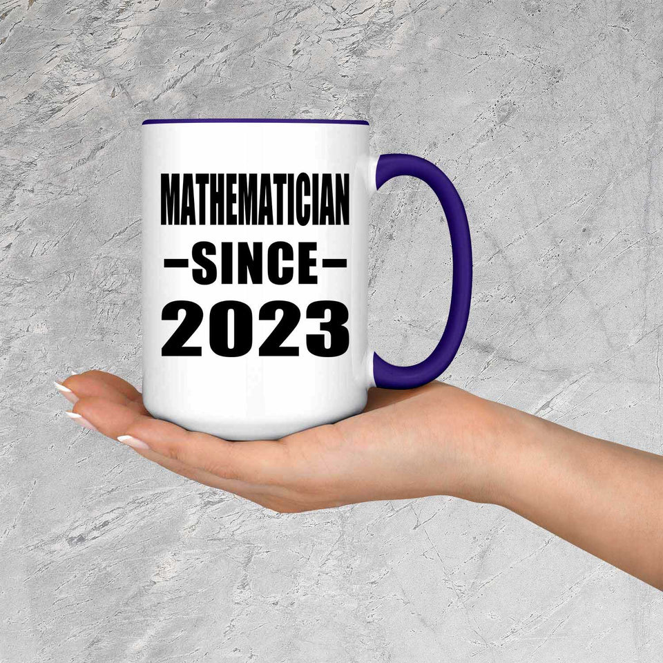 Mathematician Since 2023 - 15oz Accent Mug Purple