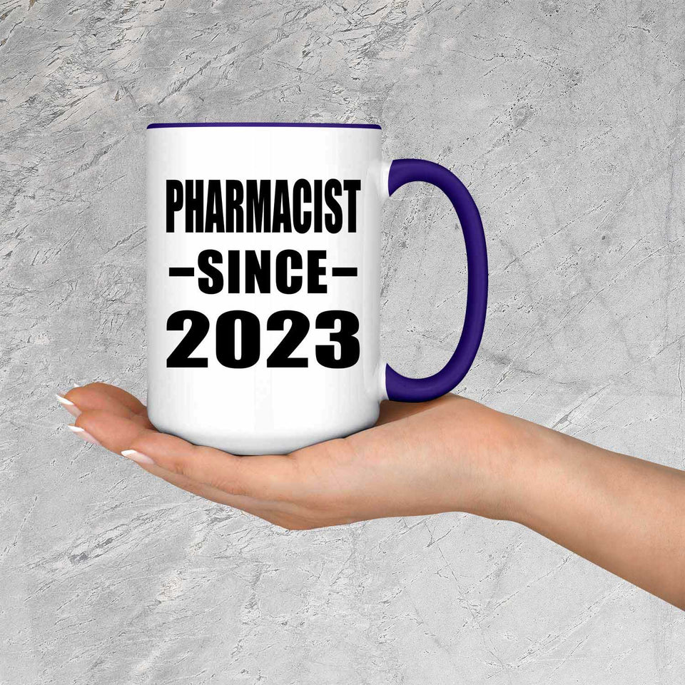 Pharmacist Since 2023 - 15oz Accent Mug Purple